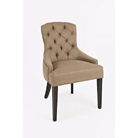 Upholstered Side Chair with Tufted Back